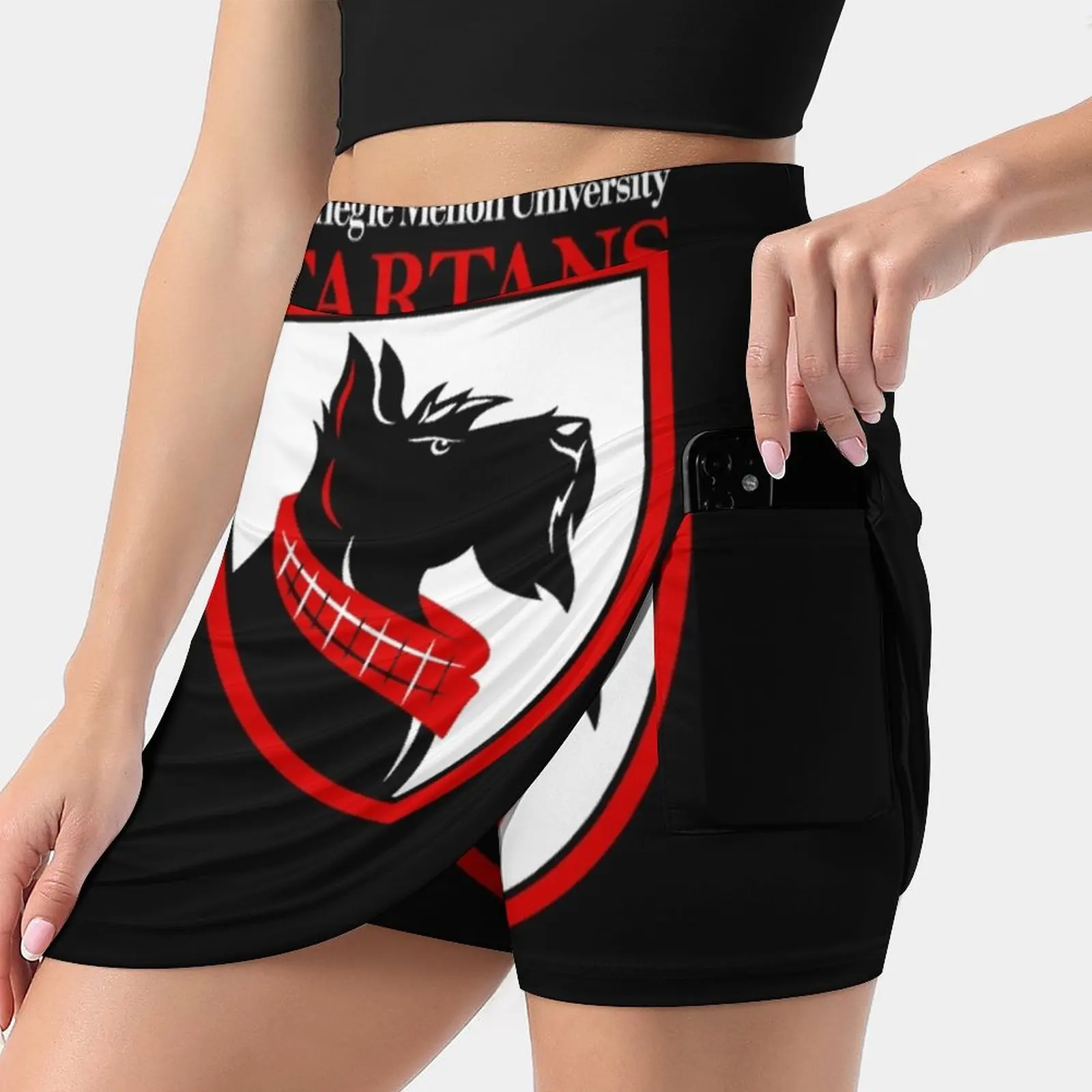 Tough It Out S-4Xl Tennis Skirts Golf Fitness Athletic Shorts Skirt With Phone Pocket Carnegie Mellon University Carnegie