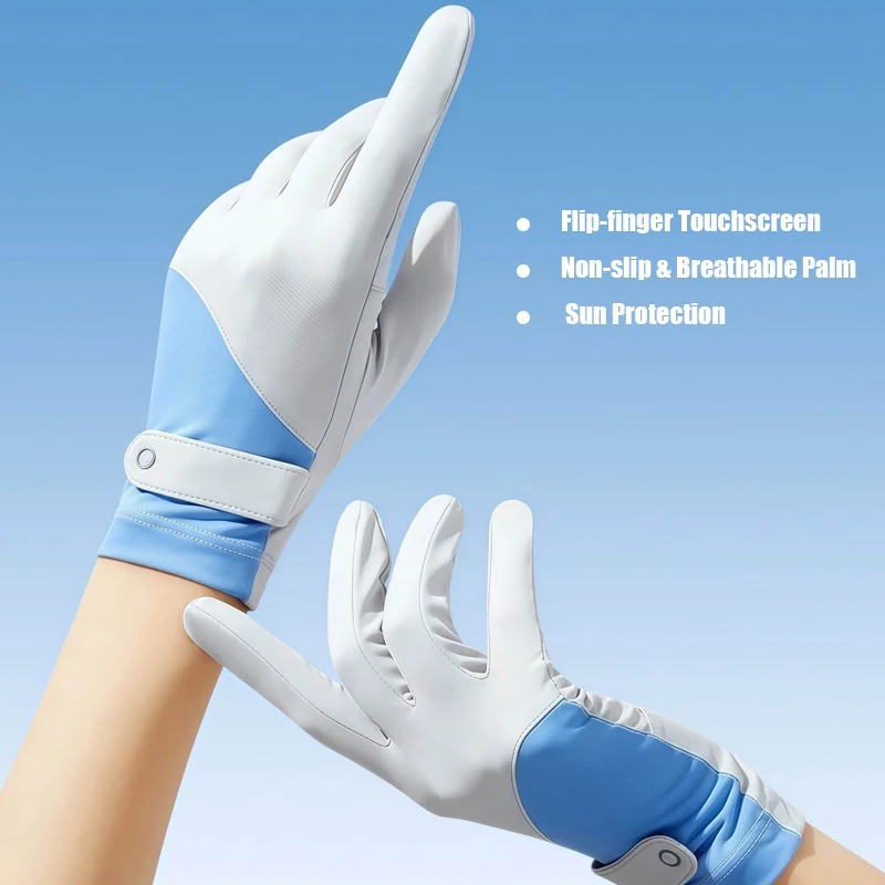Women Summer Sun Protection Gloves Touchscreen Breathable Non Slip Driving Gloves Sunscreen Hand Covers For Outdoor Shopping