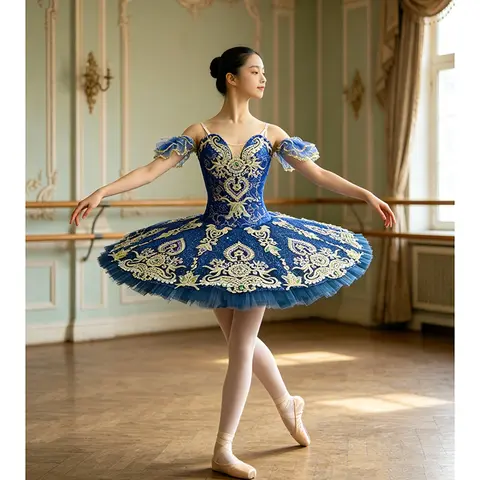 News YAGP Ballet Tutu professional navy blue Adult Classical girls Ballet Costumes For Performance women 11 layers JN0013