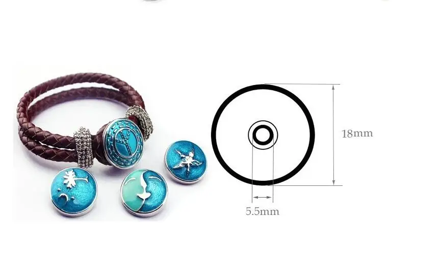 KZ3674 Beauty Rhinestone Colorful Flowers blooms elegant 18MM snap buttons fit 18mm snap bracelet snap jewelry wholesale