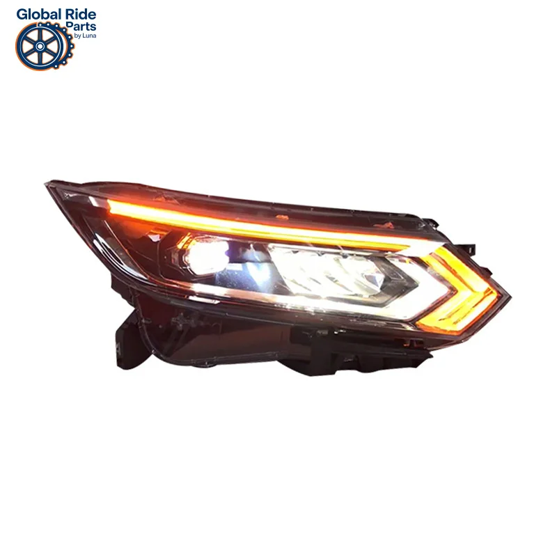 

Suitable for 19-20 New Qashqai Modified Full LED Headlight Assembly Dual Lens Daytime Running Light Turn Signal Low Trim