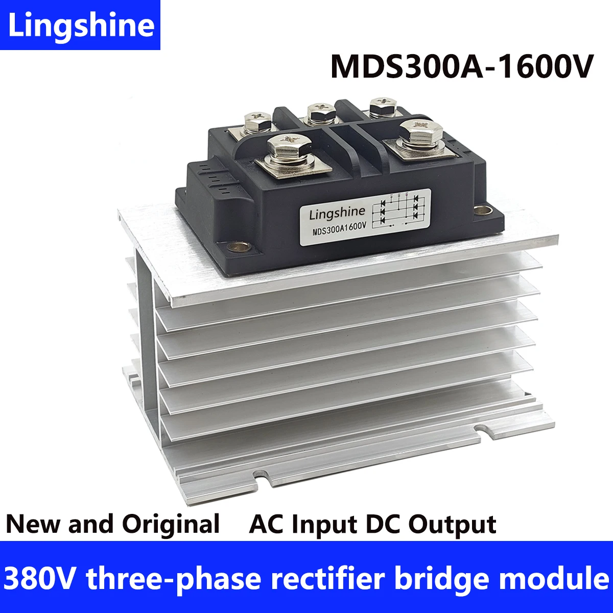 

Новый с алюминиевым радиатором MDS300A 1600 В 3-фазный диодный мостовой выпрямитель-генератор, часть MDS300A-16