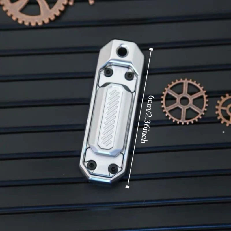 Interessant Push Slider Fidget Spinner Fidget 2 en 1 doigt jouet en alliage métallique main Spinner bureau jouets de bureau