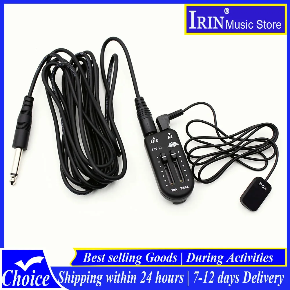 

IRIN Guitar Pickup Piezo Contact Pickup With Tone Volume Controller Audio Cable For Violin Ukulele Mandolin Guitar Bass Parts