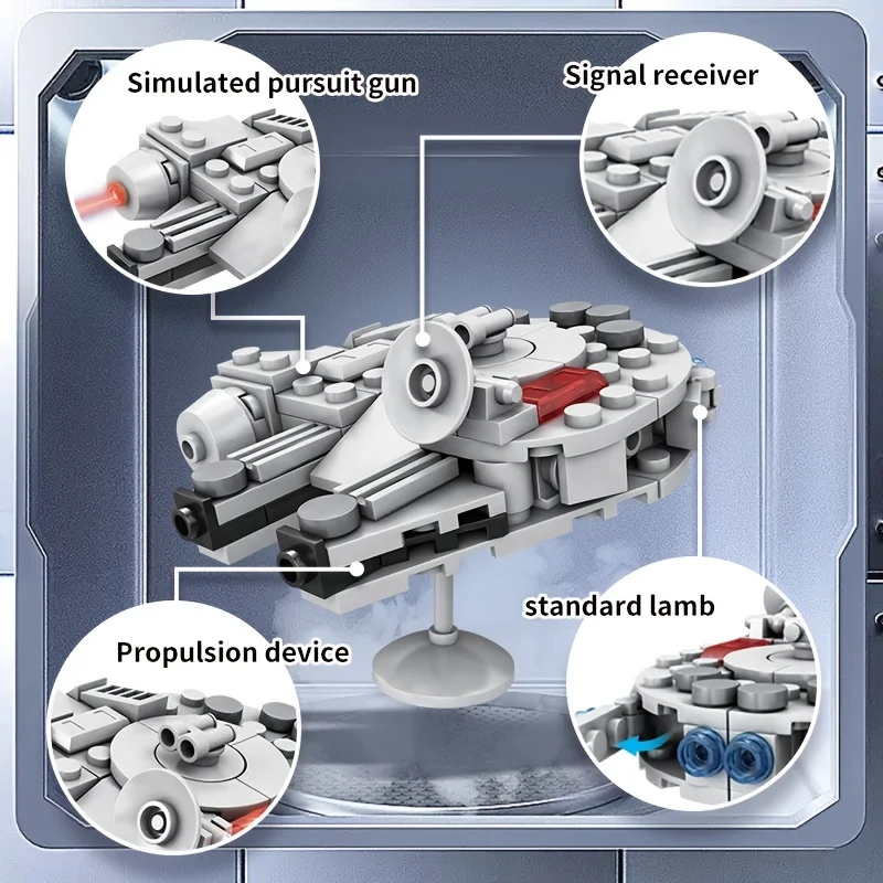 100+pcs Building Blocks Kit Millennium Falcon Fighter Toy Gift Science Fiction series Happy Gift for children adult