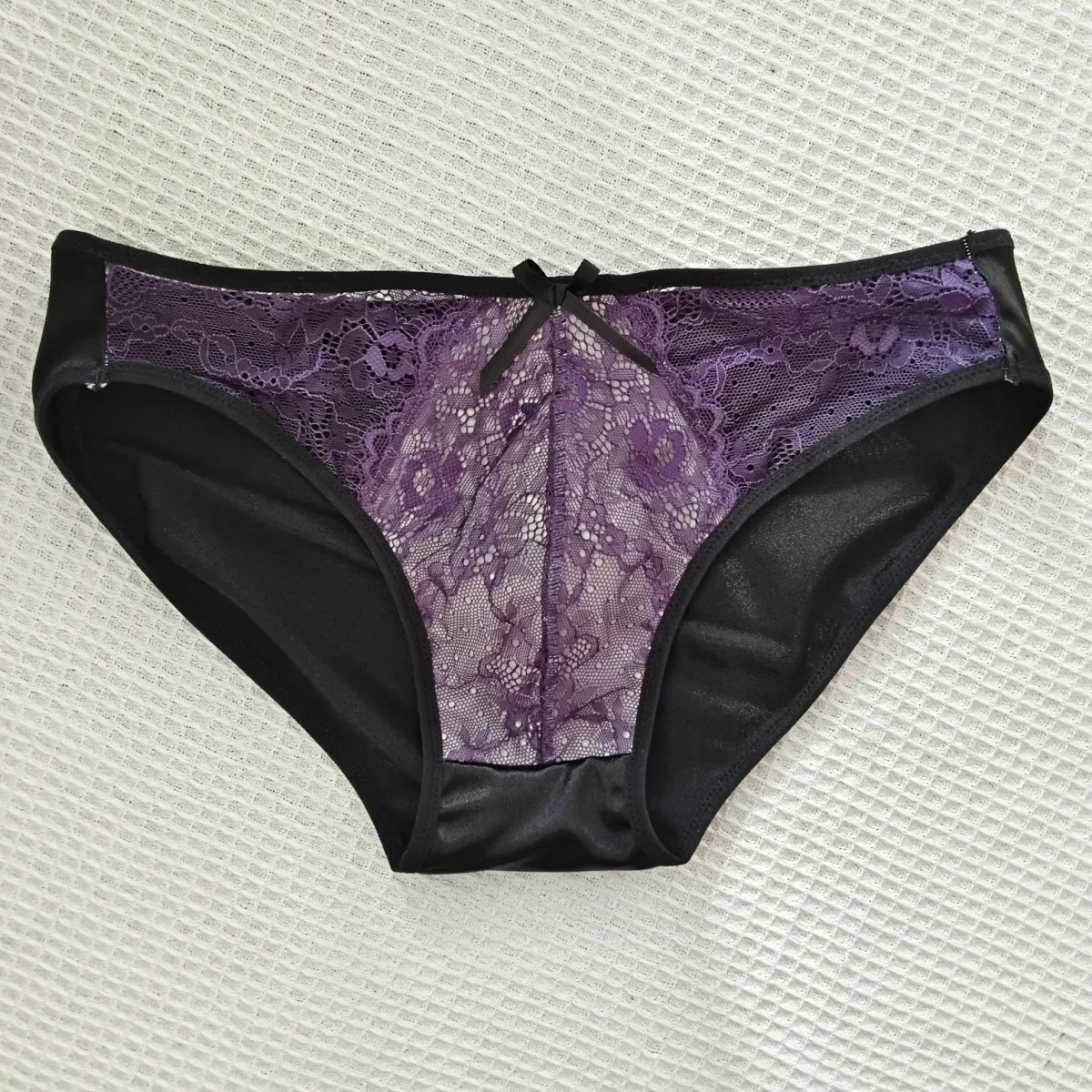 Man's Santin Purple Lace Cotton Crotch Panty Briefs Harajuku view 4