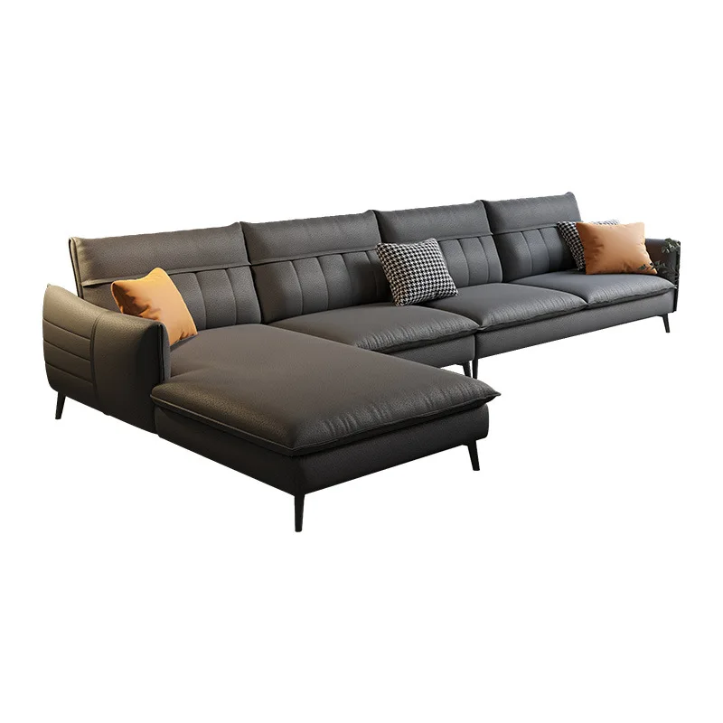 #Light Luxury Minimalist Italian Wash-Free Tech Fabric Sofa Modern Nordic Style Living Room Furniture For Various Households