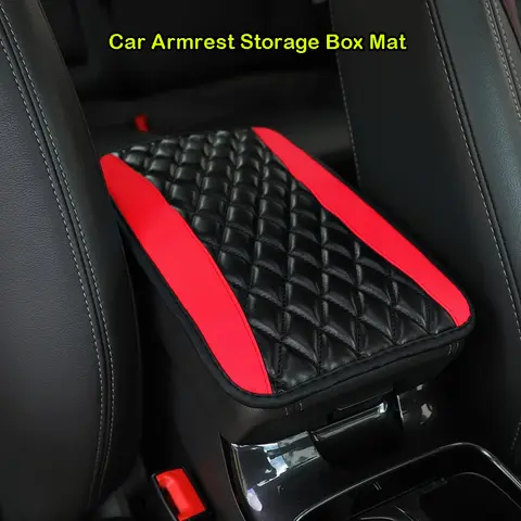 Tapete Protetor de Couro para Caixa de Armazenamento do Apoio de Braço do Carro, Capa Protetora para Console Central Automotivo, Acessórios Internos para 90% dos SUVs e Caminhonetes Automotivas