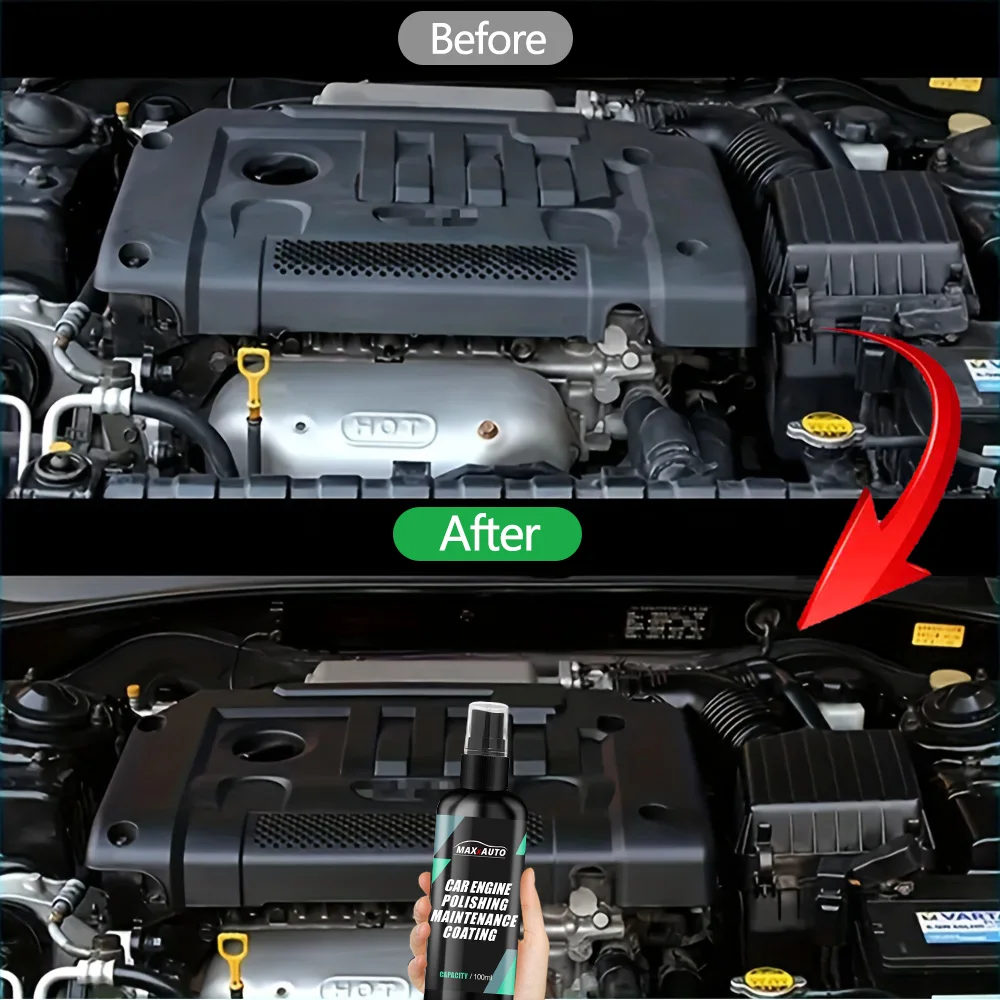 Car Engine Bay Cleaner Restorer Back To Black Gloss Car Products Plastic Leather Restore Auto Engine Polish Coating Renovator