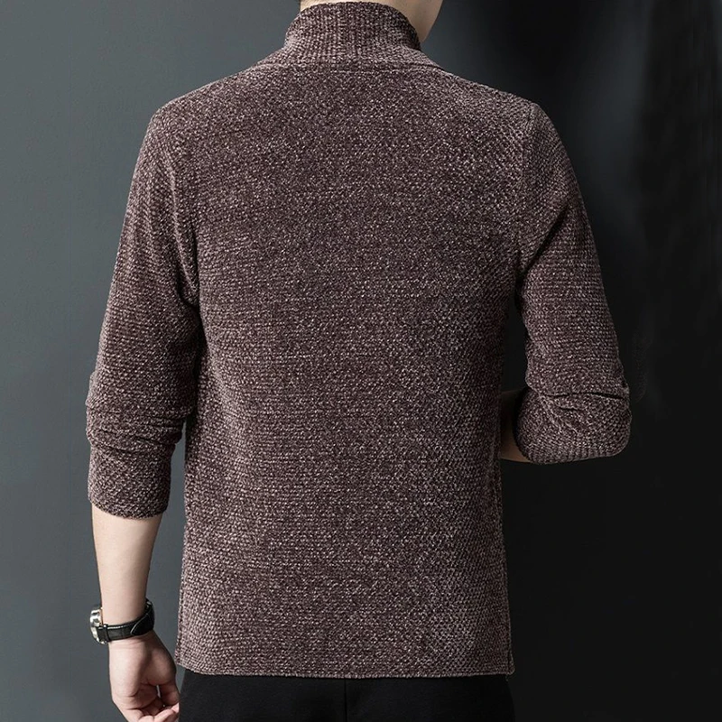 Spring Autumn Men Cardigans Sweaters Streetwear Fashion New Knitted Coats Male Clothes Jacquard Weave Casual Long Sleeve Tops