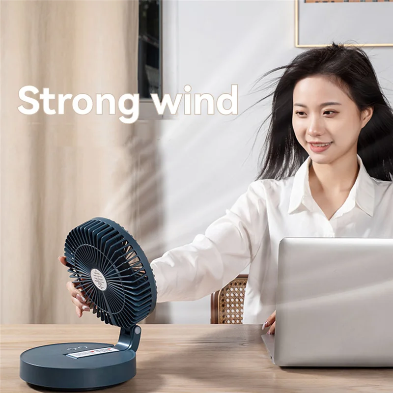 Portable Four Season Three Stage Fan Withflexible Wireless Folding Wall Hanging Year-Round Comfort