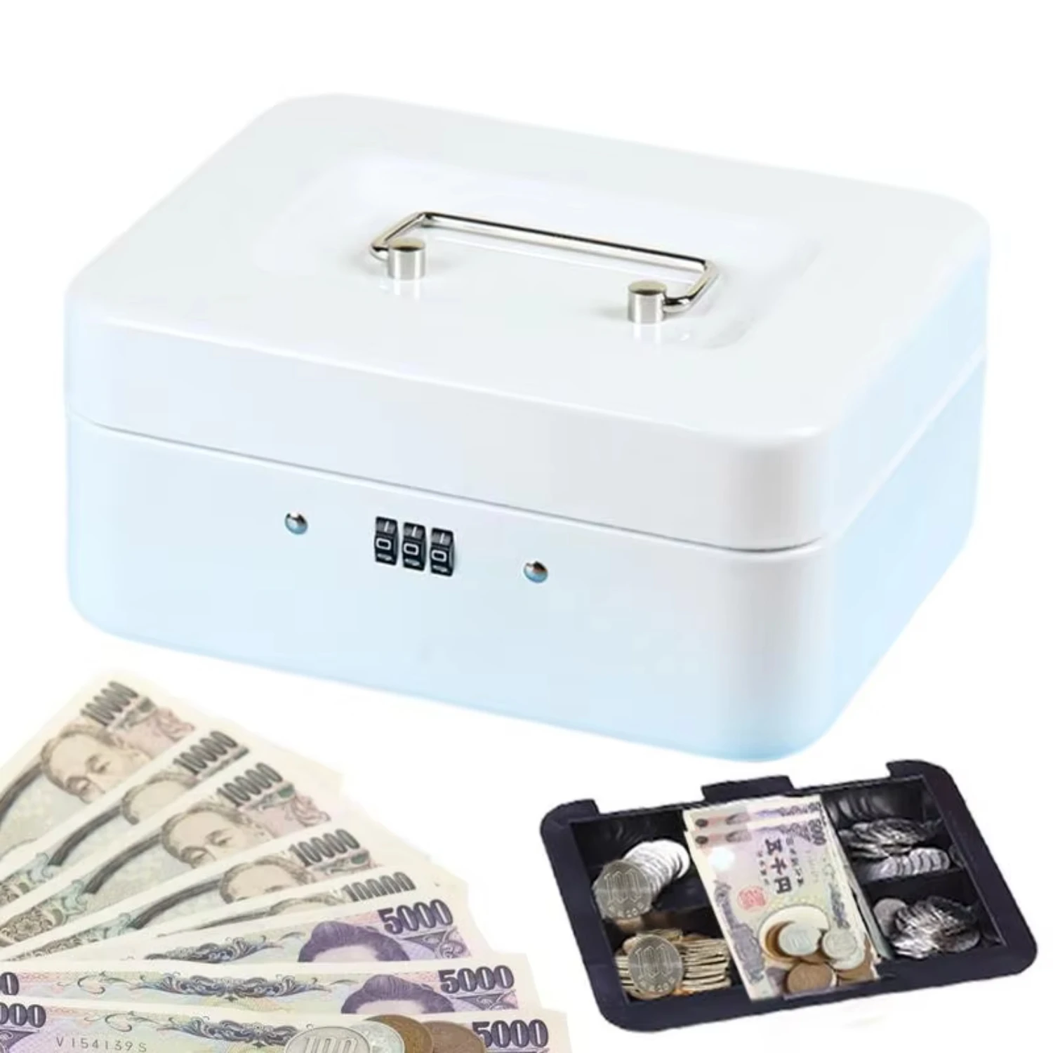 Portable Safe Box Portable Lock Box Portable Money Cash Deposit Box With Security Code  Travel Store Keys Cards Jewelry