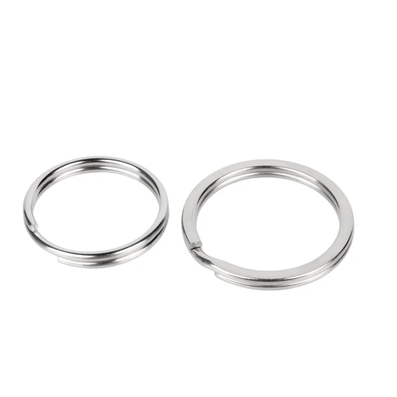Od 15~50mm 304 Stianless Steel Metal Split Jump Rings Metal Hooks For Diy Keychain Pendant Making Accessory