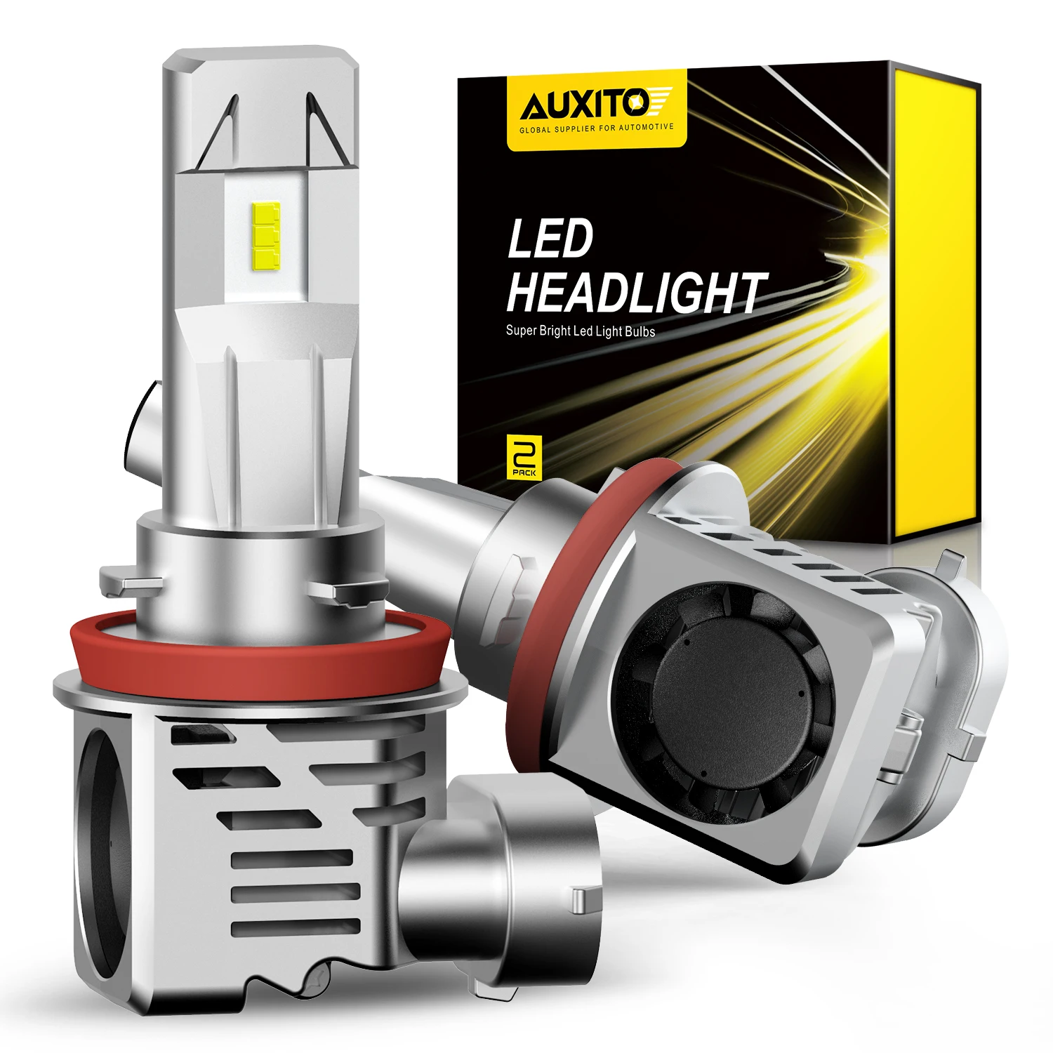 

AUXITO 2Pcs H11 H8 H9 LED Headlight Bulbs ZES Chip Turbo High Low Beam 9005/HB3 9006/HB4H4 LED Headlamp 12000LM White 6500K 12V