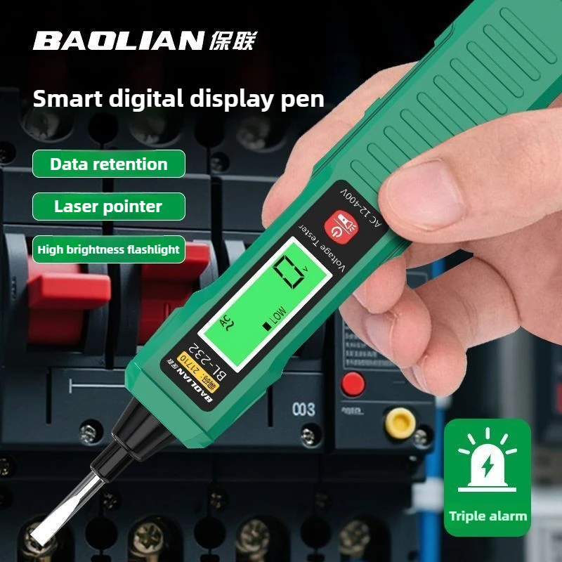 

Multifunctional Inductive Digital Display Voltage Screwdriver for Electricians Broken Line Voltage Tester Measuring Instrument