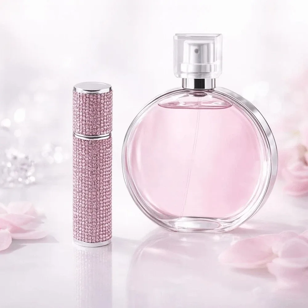 10ML Atomizer Bottle Empty Leak-proof Spray Bottle Fine Mist Spray Full Rhinestone Cosmetic Container Sub-bottling Application