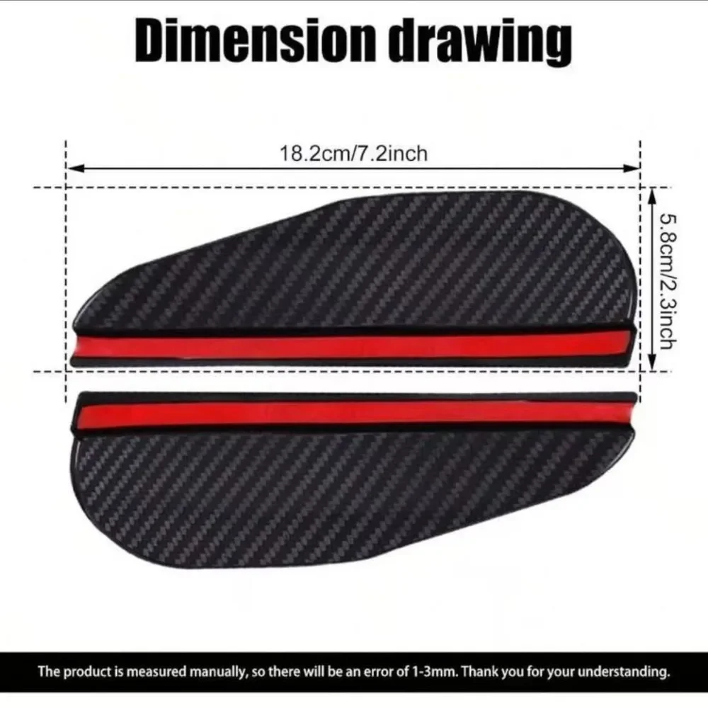 2pcs Car Rearview Mirror Rain Protection Eyebrow, Side Mirror Rearview Mirror Rain Cover Suitable for Most Cars