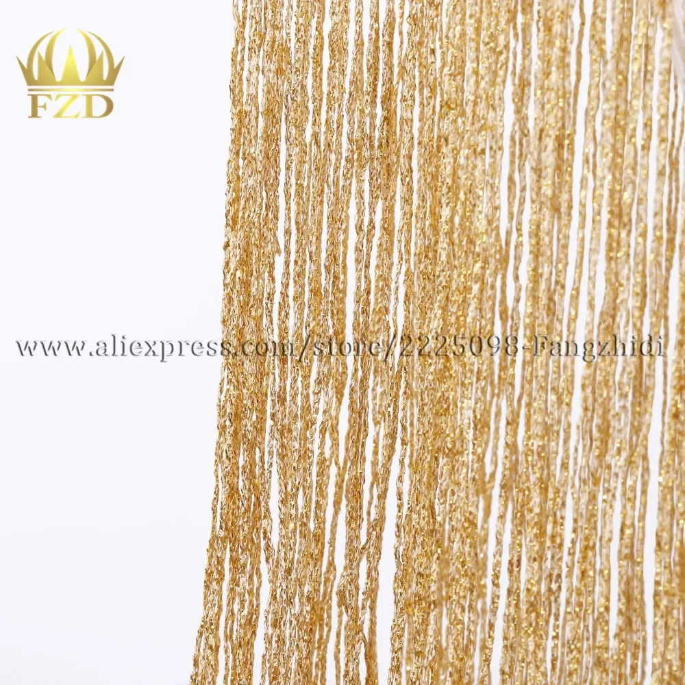 FZD 1 Piece Front&back Gold Tassel Stripes Clothes Patches for Wedding Dresses DIY Fringe Decorative Clothing Trimming Patch