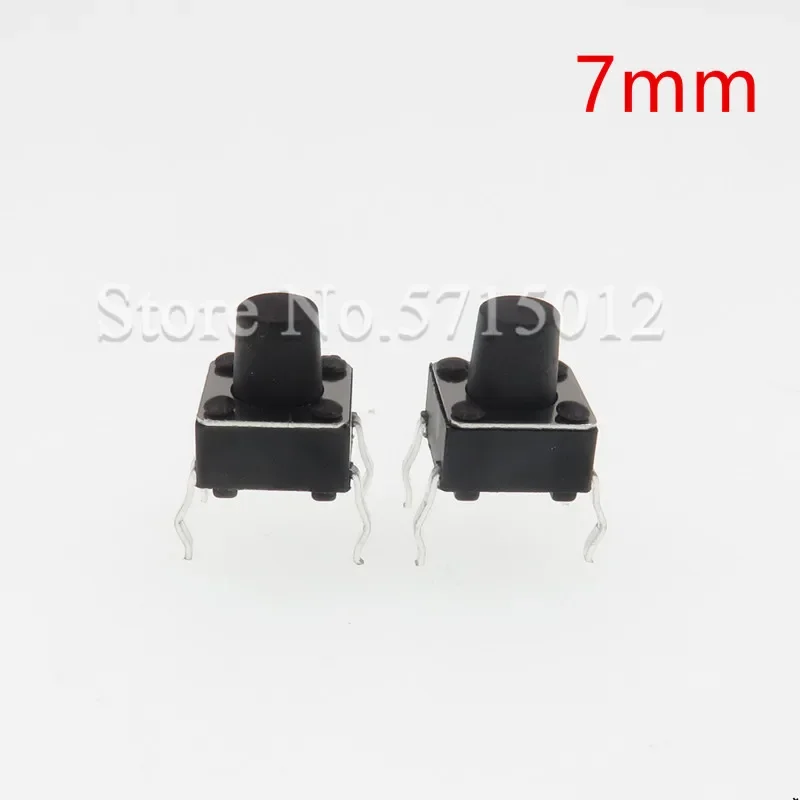 200pcs 6x6x7mm Panel PCB Momentary Tactile Tact switch Micro Push Button Switch 4pin 6*6*7mm