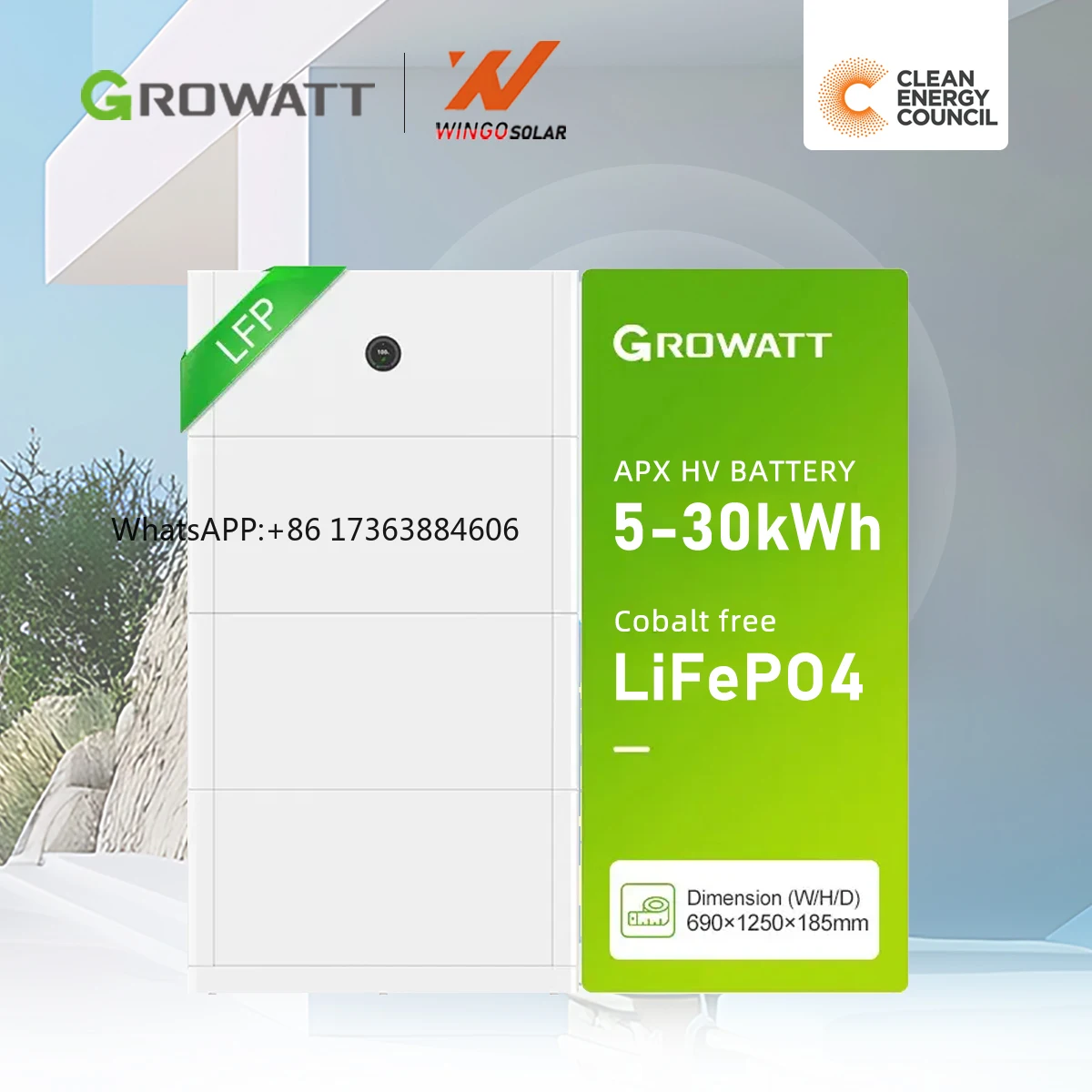 

Горячая новинка 2026 года: Литиевые аккумуляторы Growatt APX HV 5кВтч, 10кВтч, 15кВтч, 20кВтч, 25кВтч, 30кВтч LFP для систем накопления энергии