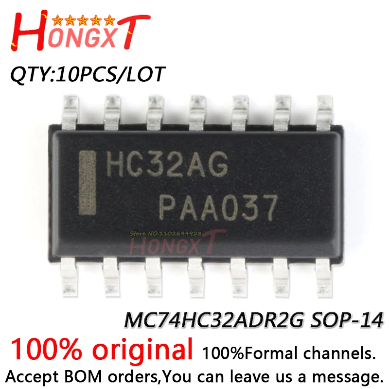 10PCS 100% NEW MC74HC32ADR2G SOP-14.Chipset