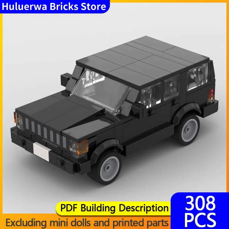 

Модель скоростного гоночного автомобиля MOC, строительные кирпичи Cherokee XJ, 4-дверный компактный внедорожник, модульная технология, детские праздничные подарки, сборная игрушка