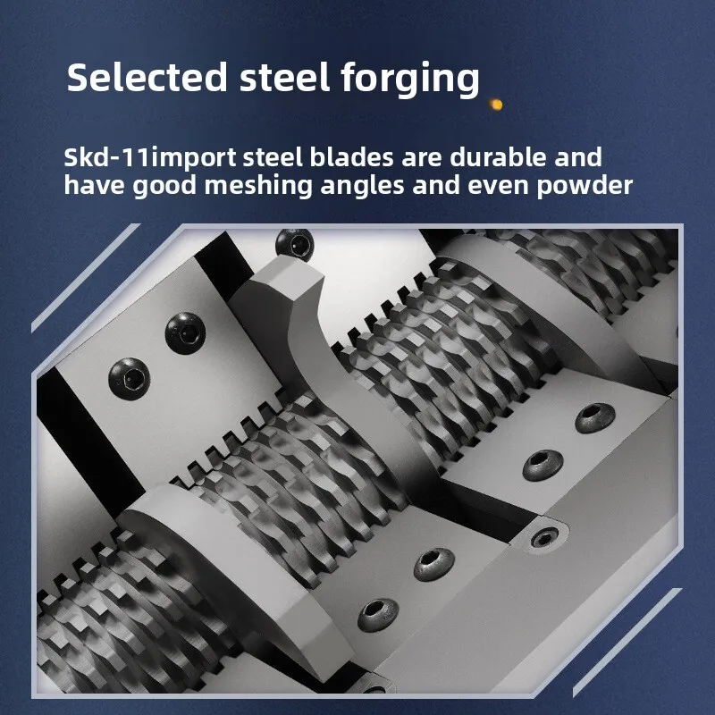 Plastic Crusher, Slow Speed, Silent Machine, Edge Feeding Machine, Corner Material Recycling Type, Pineapple Claw Knife Crusher