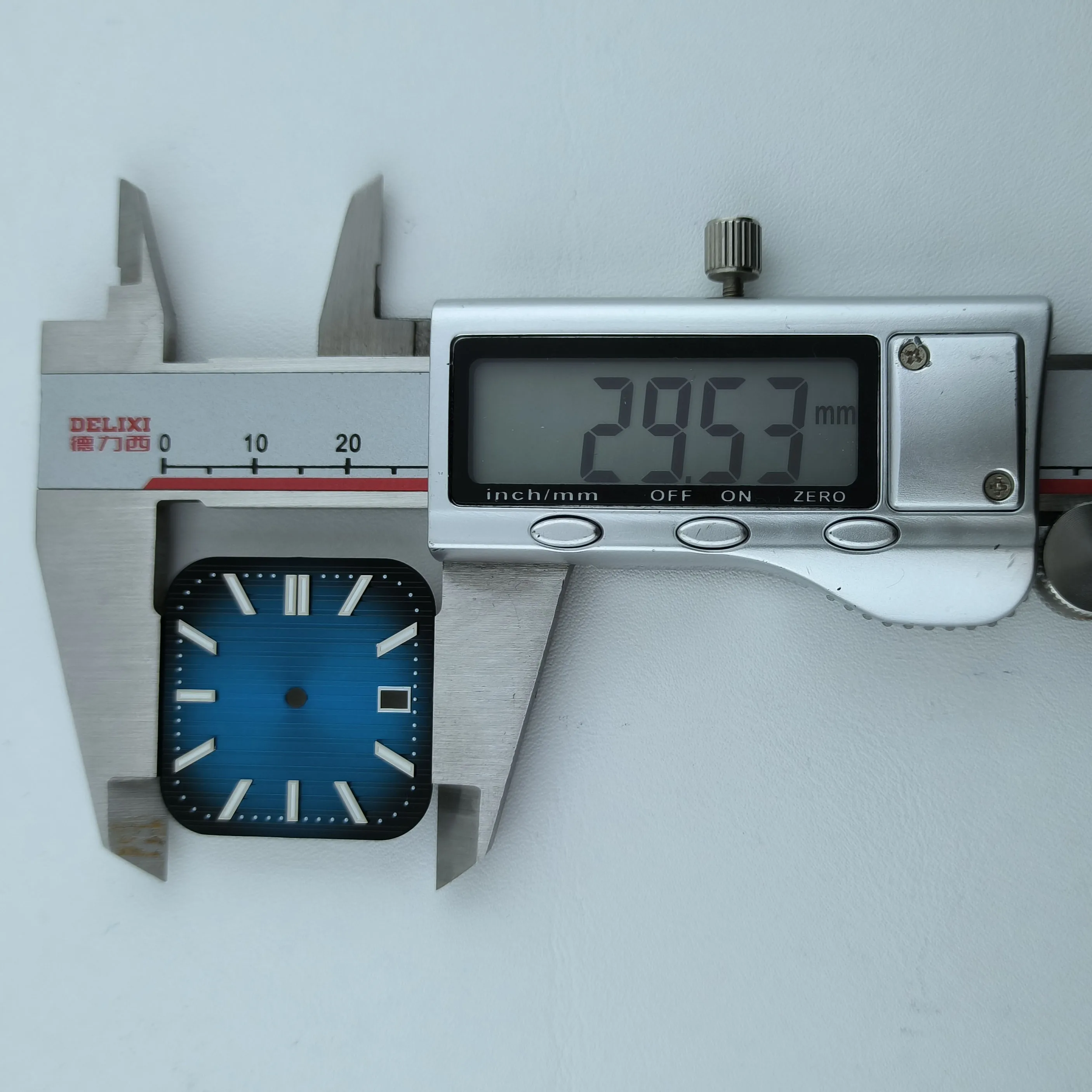 29.5mm NH35 dial Square Dial Custom Logo watch dial green luminous suitable for NH35/NH36 movement watch accessories repair tool