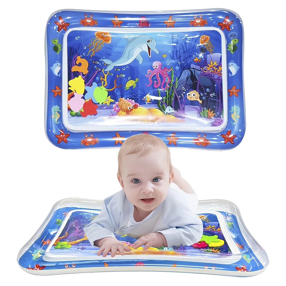 1 Blue Dolphin Water Play Mat: Promotes Physical and Sensory Development in Infants Ages 0 and Up