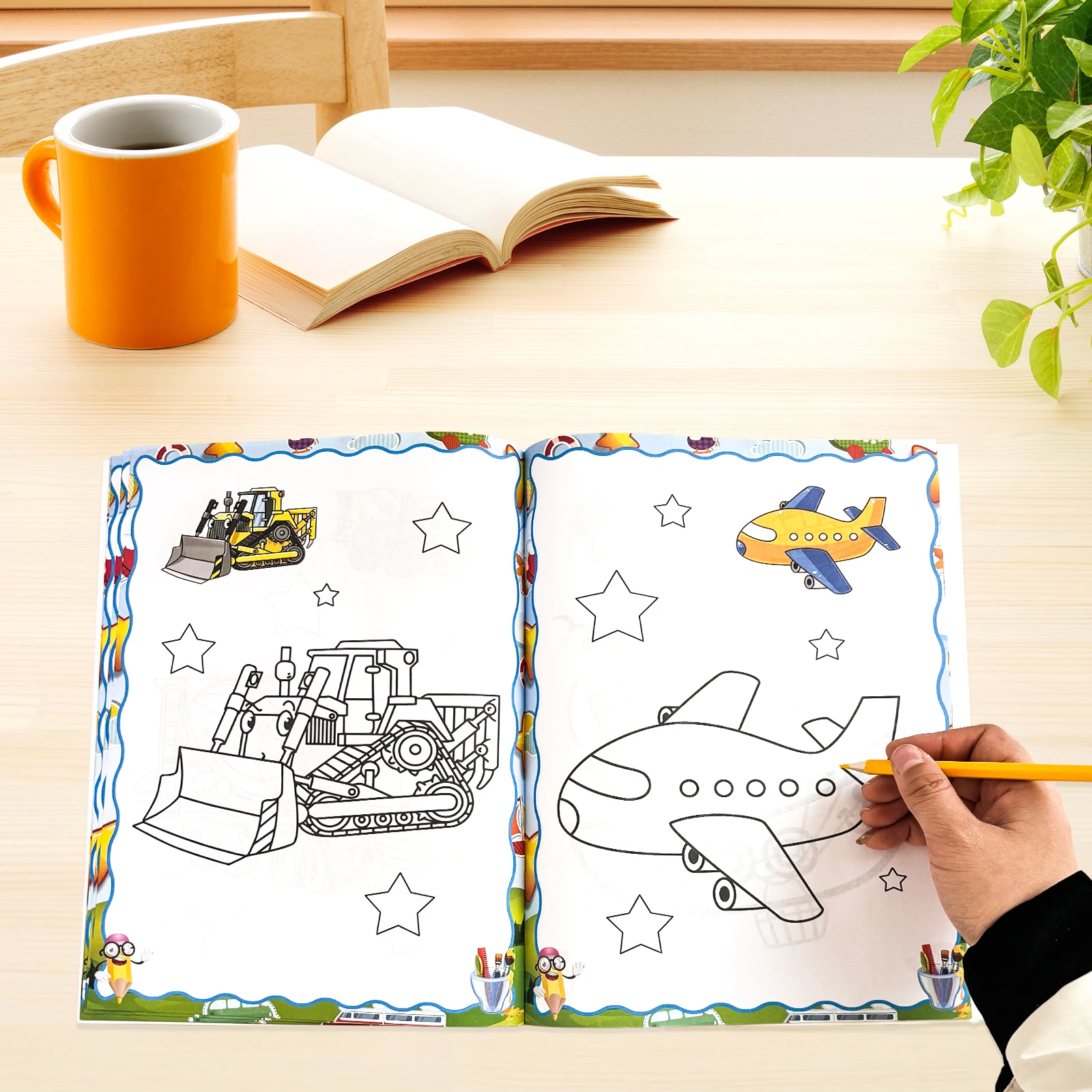 Cuadernos en inglés, libros para colorear para niños, libros de dibujo, ejercicios de tareas para practicar caligrafía, mejorar la concentración del chico