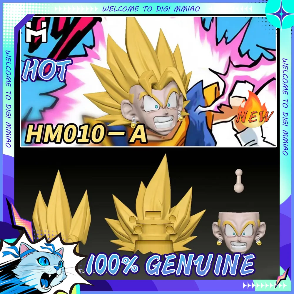 

HM & AIR Studio Dragon Ball Shf Super Saiya Ssj2 Vegetto Head Accessorie Anime Model Collectible Christmas Customized
