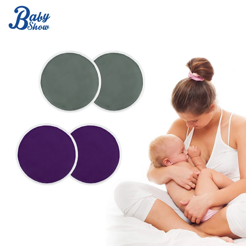 2pcs Three-Layer Bamboo Fiber Ultra-Fine Waterproof Breathable Breast Pad Anti-Overflow Maternity Care Pad Baby Feeding