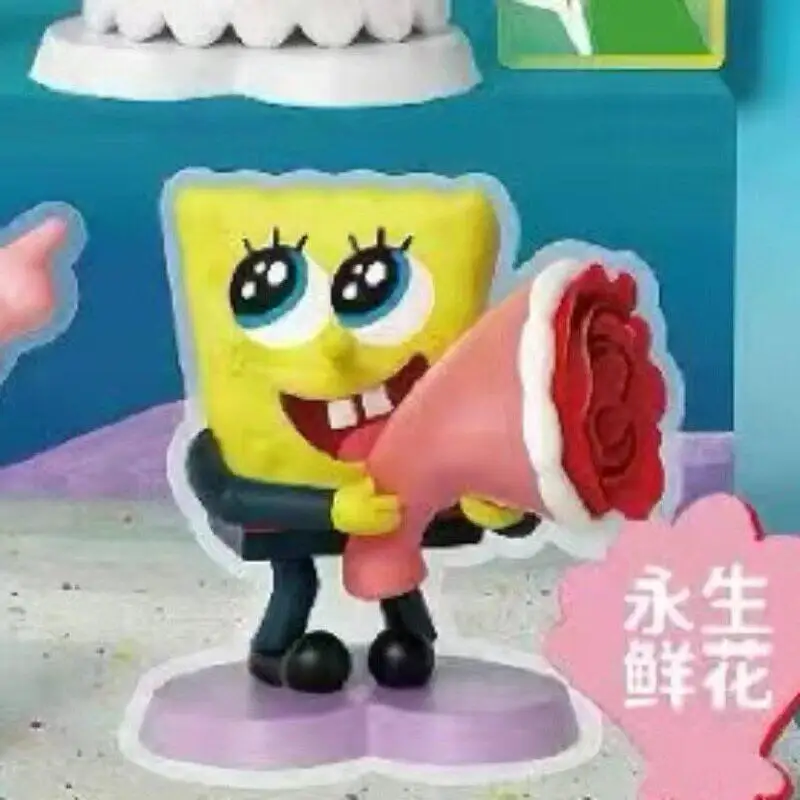 SpongeBob SquarePants Starry Soliloquy Preserved Flower Blind Box Bikini Bottom Anime Figure Doll Cute Desktop Ornament Toy Gift view 2
