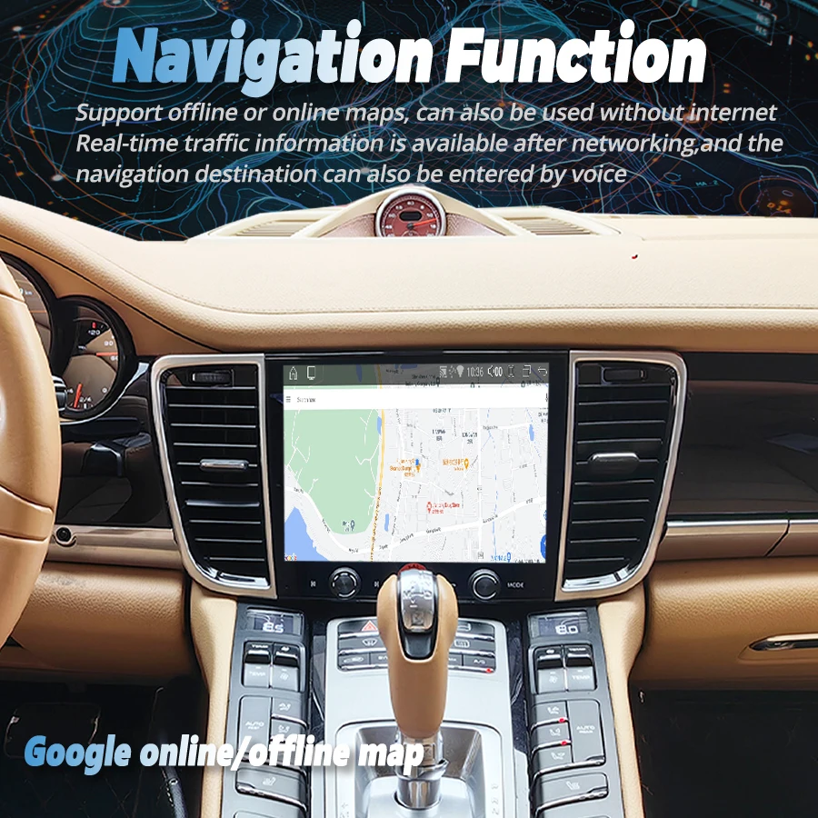 ポルシェ パナメーラ 2010-2016用 ナビライダー Bluetoothラジオ Android 15 GPS HU 8.4インチ ワイヤレスCarPlay ステレオ QLEDスクリーン ステレオ