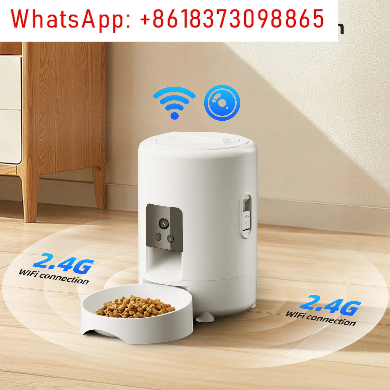 1個入り カスタム2L自動給餌器 カメラ付き 1080P H - Smart Pet Feeder Camera 1080P Wifi のレビューと価格