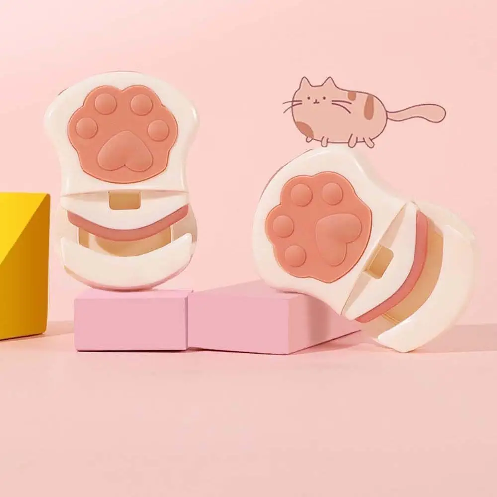 Mini piegaciglia portatile, mini applicatore in plastica, clip per ciglia carina, pratico piegaciglia a forma di artiglio di gatto_voghion.com