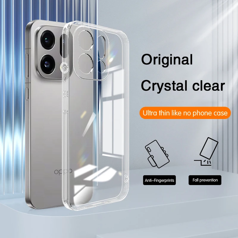 Lens Protection Thin Transparent Cover for Oppo Find X9 Pro/Find X9 5G Clear Soft Silicon Phone Case High Quality TPU Back Shell