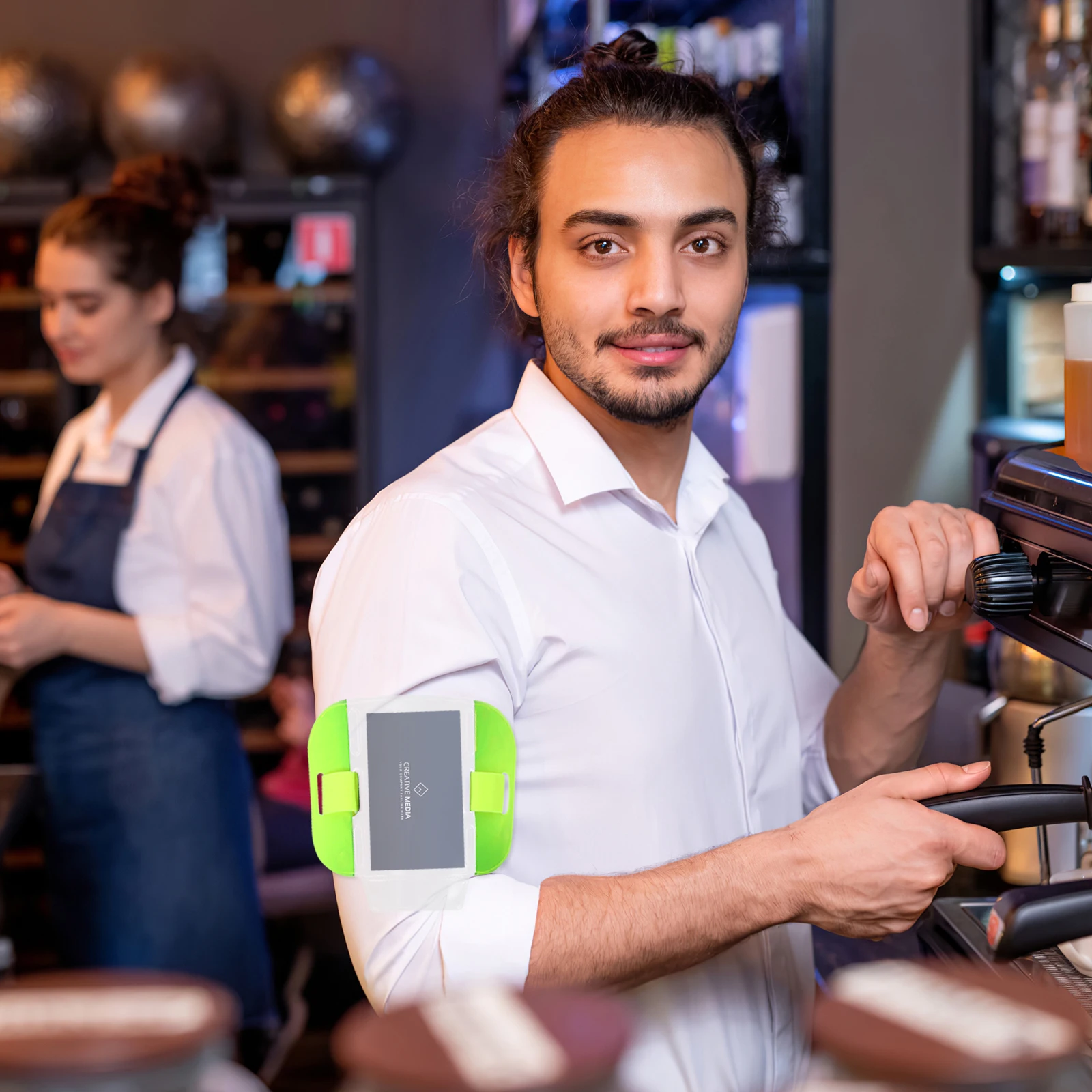 2pcs Arm Badge Holder Adjustable Id Card Sleeve For Work Bus Cards Pvc Nylon Reusable Portable Badge Storage Holder