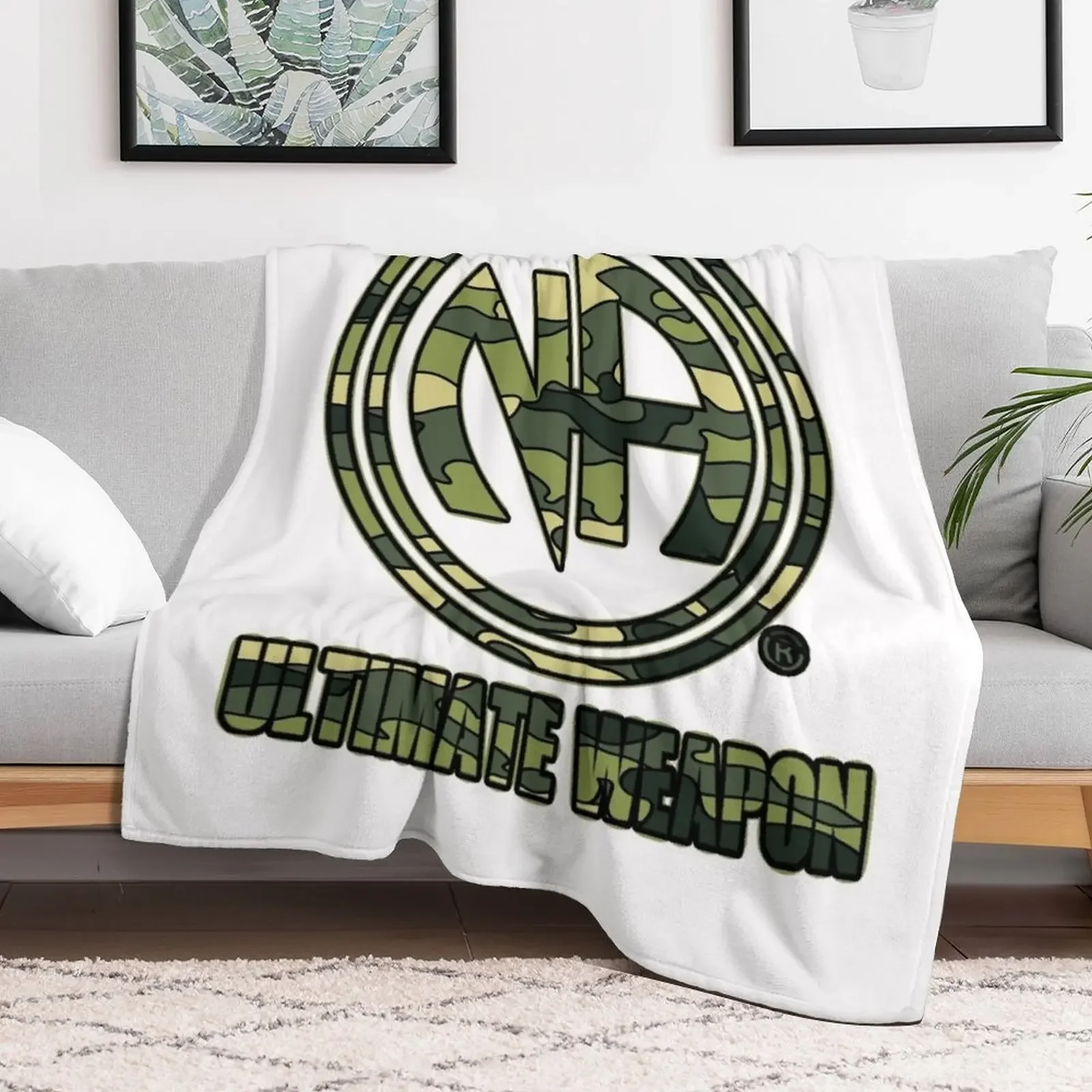 Narcotics Anonymous Gifts 12 Steps Camo Ultimate Weapon Throw Blanket wednesday Camping Blankets