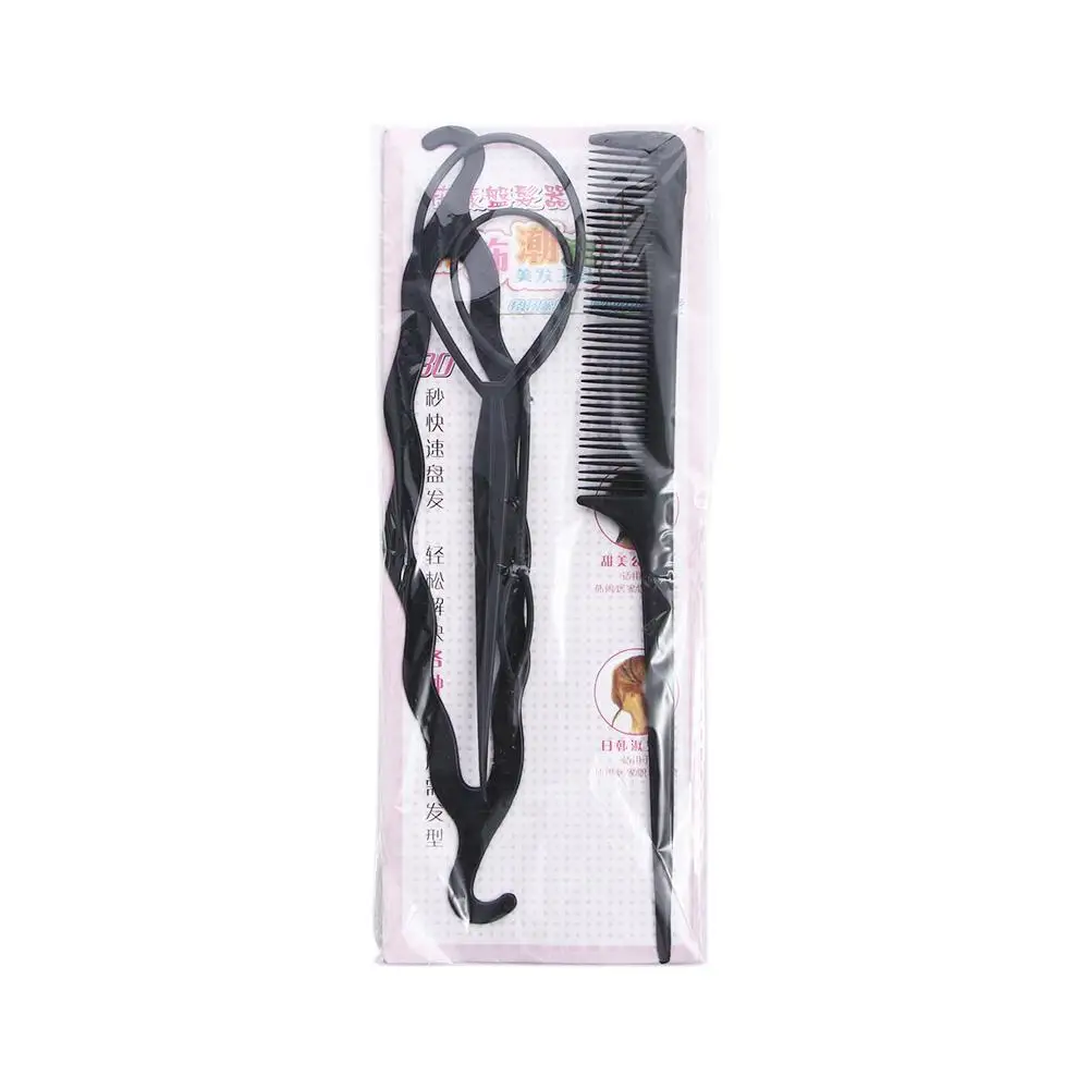 Tool Weave Hair Clip Bun Maker Twist Hair Roller Hair Braiding Tools Pull-through Hair Needle Hair Dispenser Hair Braider Kit