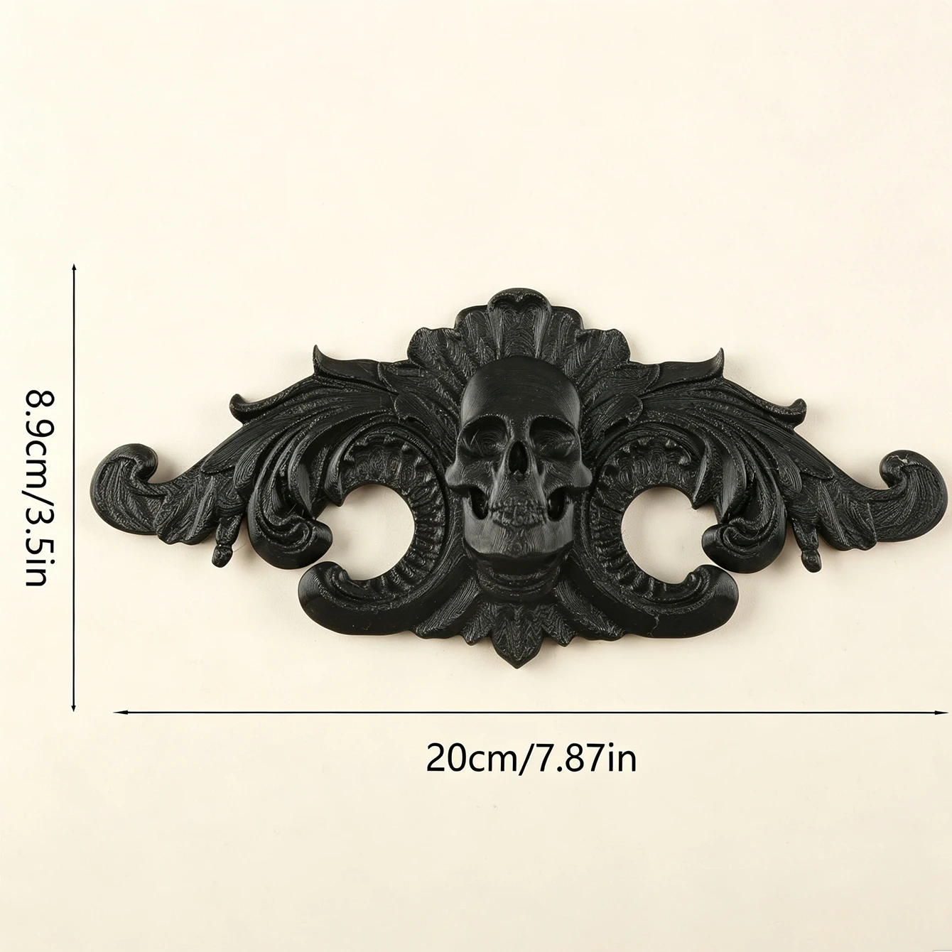 Retro Baroque Skeleton Wall Decoration Pendant Gothic Dark Style Entrance Wall Hanging Decoration