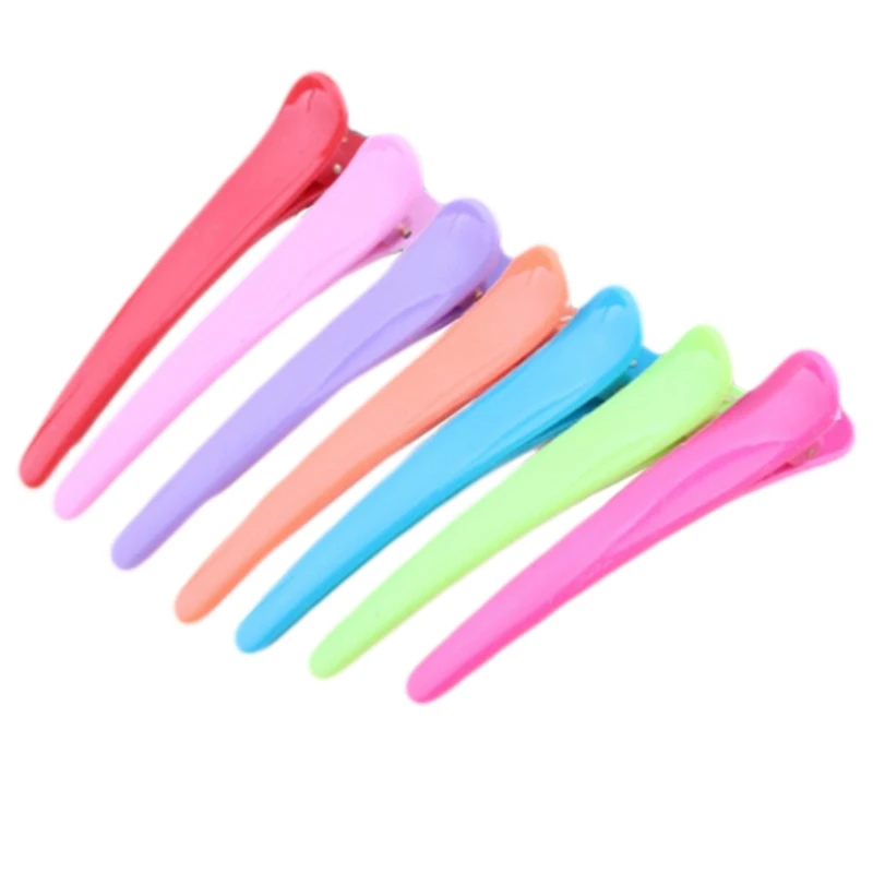 Women Girls Plastic Single Prong Hair Clip Candy Color Hairdressing Barrettes