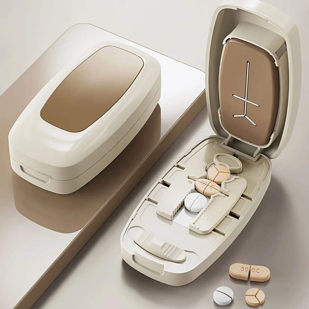 Pill Cutter Splitter for Small and Tiny Pills, 1/2 1/3 1/4 Pill Splitter for Small Pills,Vitamins, Tablets in Half or Quarters