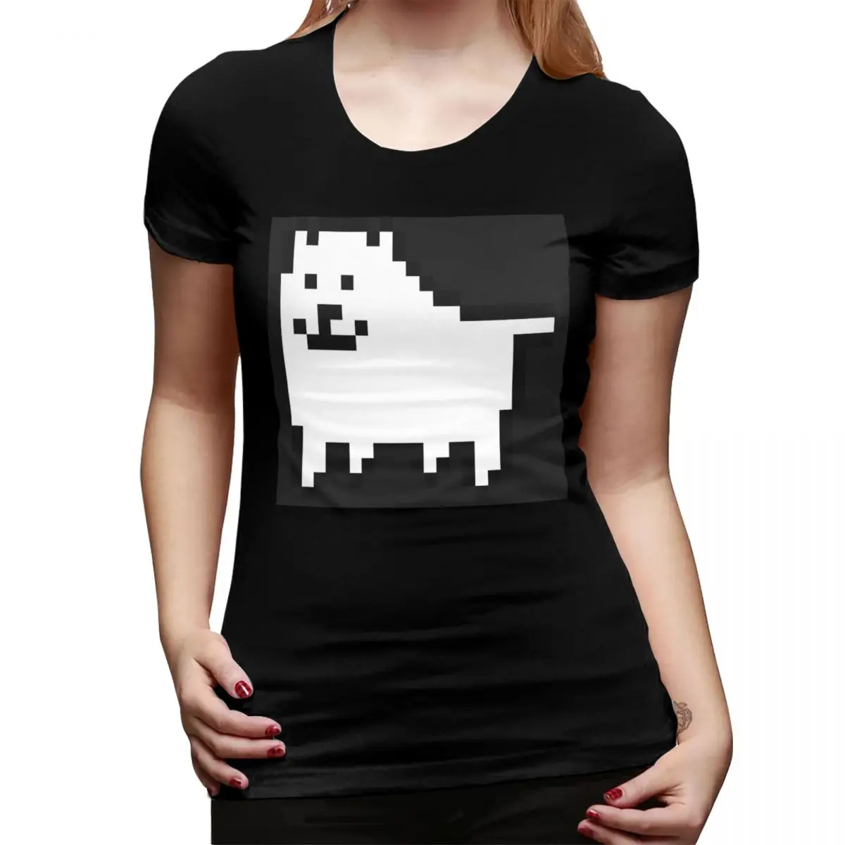 Femmes T-Shirt ennuyeux chien dans l'espace Undertale Toby jeu vidéo Rpg été à manches courtes t-shirts col rond coton t-shirts vêtements
