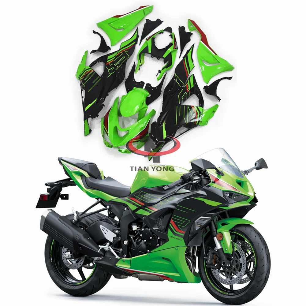 Bodywork Cowling Green floral red KRT print line design Motorcycle For ZX6R 636 2024 2025 ZX 6R Full Fairing Kit