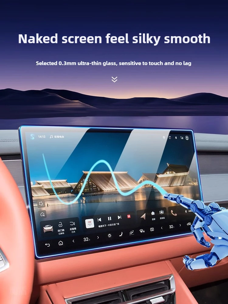 

For BYD Sealion 8 Tang L EV DMI Car Central Control Tempered Film Navigation Instrument Display Screen Protective Films Sticker