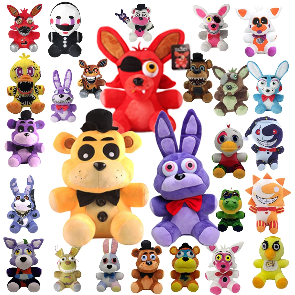 18 سنتيمتر FNAF ألعاب من القطيفة Kawaii فريدي الحيوان ماكر بوني الدب مضلع محشوة ألعاب من القطيفة في المخزون أفخم ​ هدية عيد ميلاد للأطفال AAA