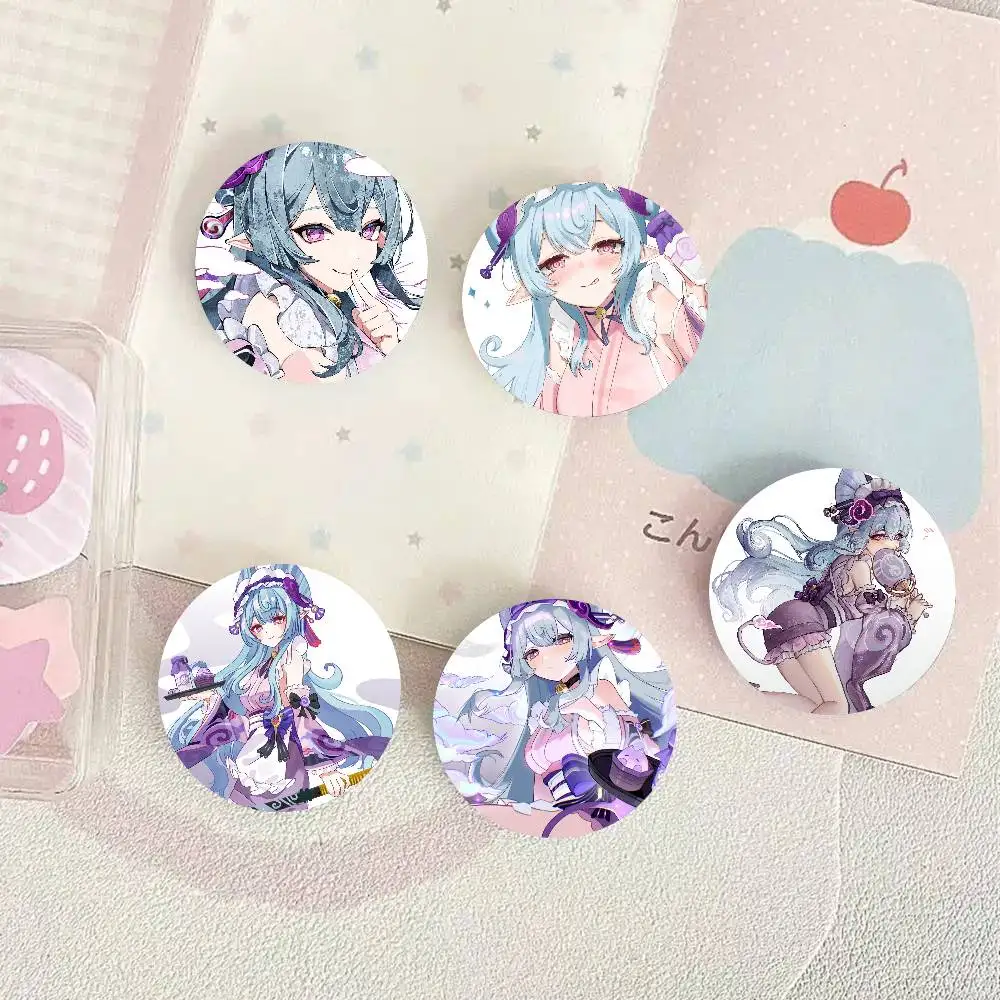 Yumeizuki Mizuki Game Genshin Impact Cartoon Style Badge Brooches On Backpack Decoration Round Enamel Pins For Accessorys