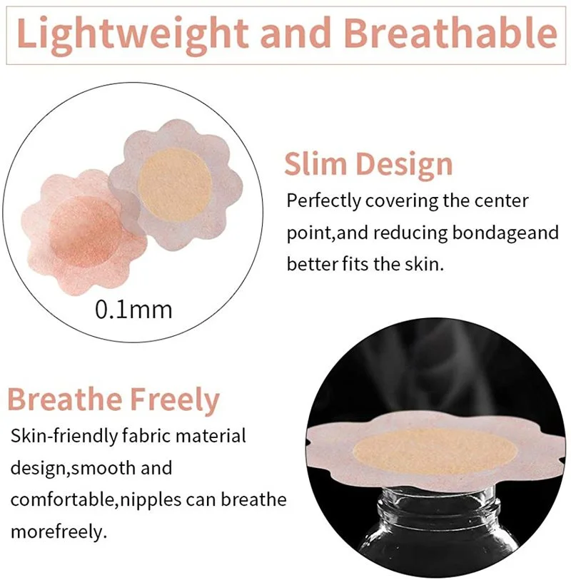 Image 3: Autocollants Invisibles pour Soutien-Gorge et Poitrine pour Femme, 60 Pièces