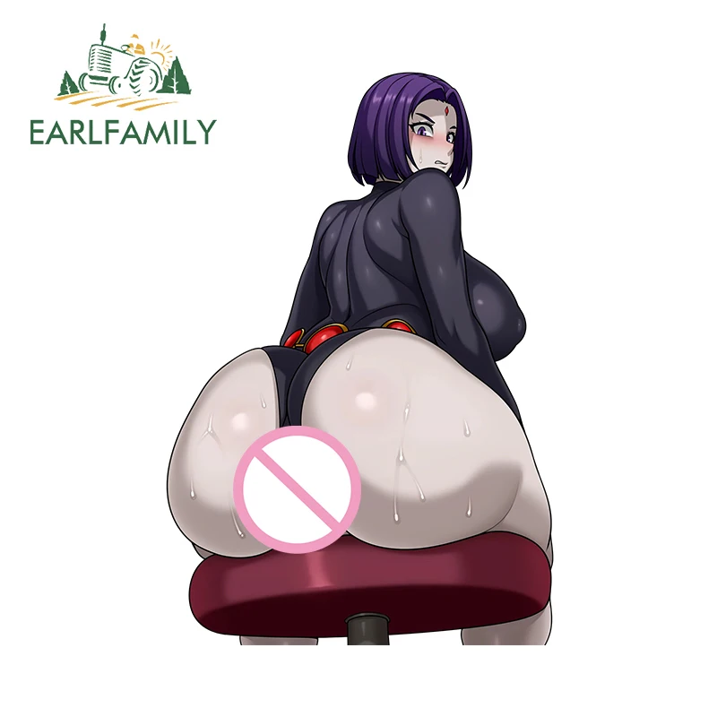 

EARLFAMILY 13cm x 8.8cm Raven Lewd Stickers NSFW Booty Black Panties Uniform Hentai Boobs Waifu Car Accessories Ahegao Decals